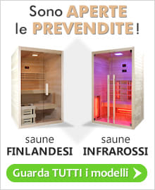 Prevendita saune finlandesi e infrarossi