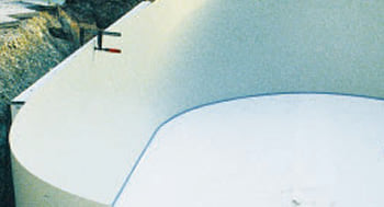 Piscina interrata in lamiera d'acciaio ovale liner sabbia SKYSAND COMFORT 525 h.120 - Kit piscina: la struttura in acciaio