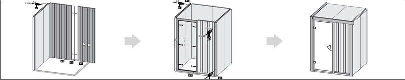 Sauna finlandese classica Fedora 2 coibentata - Istruzioni di montaggio
