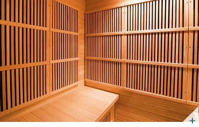 Sauna infrarossi Ramona - Foto degli interni: illuminazione LED blu