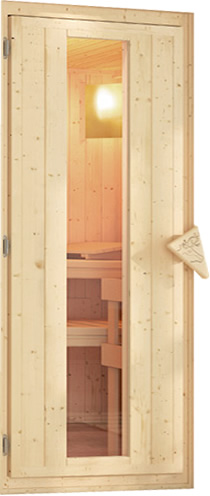 Sauna finlandese classica Serena coibentata - Porta coibentata in legno e vetro