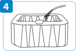 Vasca idromassaggio gonfiabile infinite spa rotonda XTRA 4 posti - Installazione step 4
