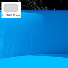 Liner per piscina a forma di otto 625 h120 - Colore azzurro